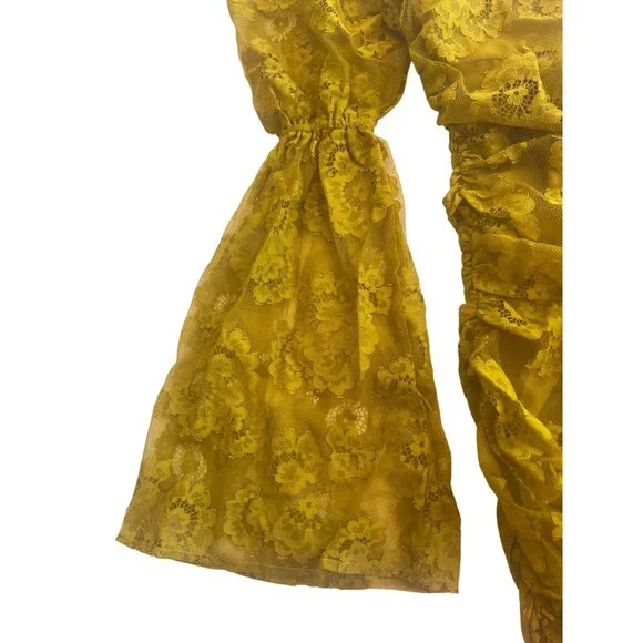 For The Love & Lemons One Shoulder Lace Tiana Mini Dress Size XXS - Picture 5 of 13